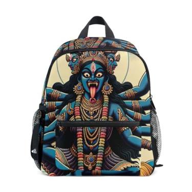 Imagem de Hindu Goddess Myth Mini Kids Backpack, 10x4x12 In, Girl School Backpack Includes Water Bottle Pockets, Whistle Clip for Safety