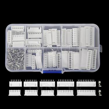 Imagem de Conectores De Fio XH2.54 Macho E Fêmea 260PCS, Terminais De 6P, 7P, 8P