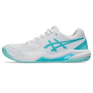 Imagem de ASICS Tênis feminino Gel-Dedicate 8 Pickleball, Branco/Energy Aqua, 37