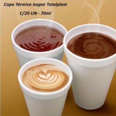 Imagem de Copo Térmico Isopor Sem Tampa - Totalplast C/20 UN - 70ml - TOTAL PLAS