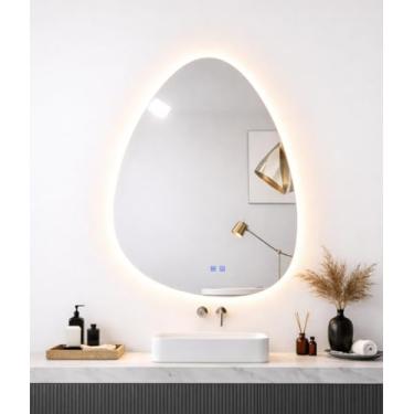 Imagem de Espelho LED Banheiro Organico Touch c/Desembaçador 70x50 cm