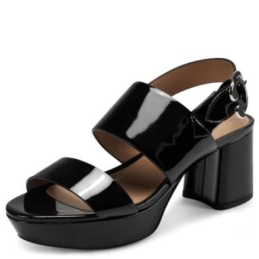 Imagem de Aerosoles Sandália feminina de salto para câmera, Patente preta, 36