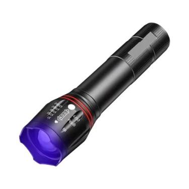 Imagem de Lanterna LED UV Recarregável 395nm Com Zoom, Detector De Manchas De Ur