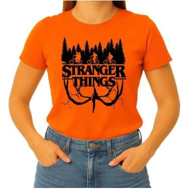 Imagem de Camiseta Camisa Adulto Feminina Masculina Algodão SÉRIE Stranger Thing