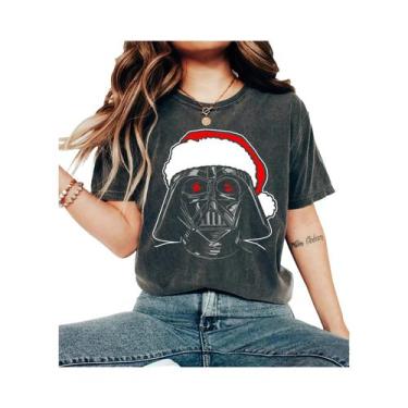 Imagem de Camiseta De Natal Darth Vader Santa Sketch, Camiseta Engraçada Da Disn