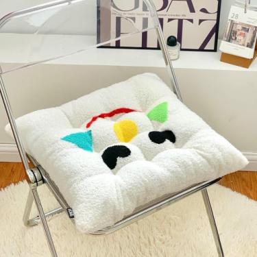 Imagem de Almofadas de pelúcia macias para cadeiras, almofada quadrada para assento de cadeira de chão, almofada antiderrapante para cadeiras de sala de jantar e cozinha internas.