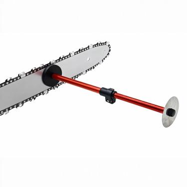 Imagem de LittleVoleSherry Ferramenta magnética de medição de lenha, marcador magnético de lenha com marcas medidas, ferramenta de medição de motosserra para lenha, ajuste livre de 40 cm e 73 cm, laranja de