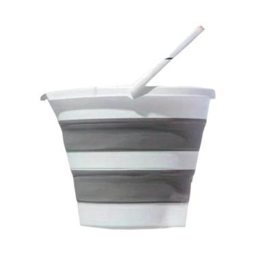 Imagem de Balde Dobrável Portátil 5-10L Durável E Compacto Para Lavagem De Carro