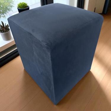 Imagem de Puff Banqueta Quadrado Cubo Decorativo material sintético e Suede - De