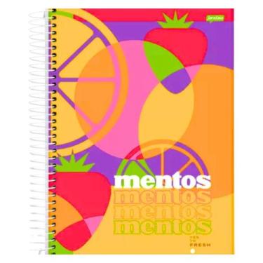 Imagem de Caderno 1x1 Pauta Inteligente Mentos Jandaia Ia 80 Folhas, Mentos Frut
