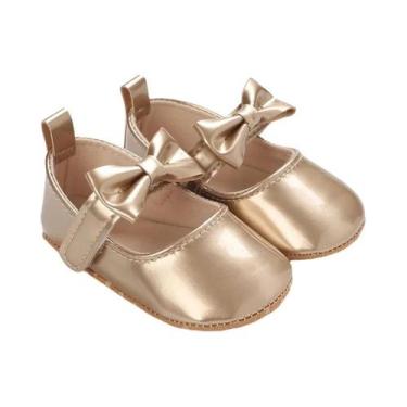 Imagem de Sapatos De Princesa Com Laço Para Meninas, Solado De Tecido Macio, Con