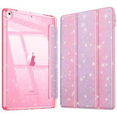 Imagem de Fintie Capa fina para iPad 9ª/8ª/7ª geração (2021/2020/2019) 10,2 polegadas - [Suporte de lápis embutido] Capa brilhante à prova de choque com revestimento traseiro transparente brilhante, Fantasy