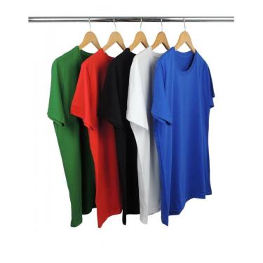 Imagem de Kit 5 Camisetas Masculinas Algodão Premium Cores Sortidas-Masculino