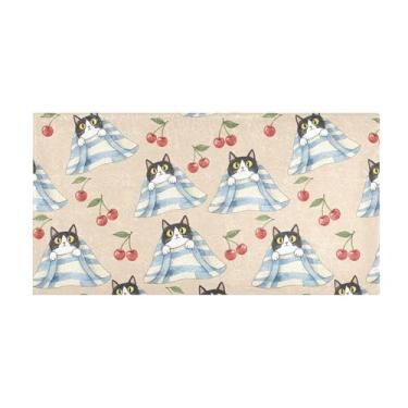 Imagem de Burbuja Tapete de corrida de pelúcia antiderrapante para cozinha, tapete de borracha para corredor, quarto, sala de estar, decoração de entrada, lavável na máquina, 51 x 99 cm