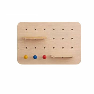 Imagem de Capa decorativa de caixa de fusíveis de madeira - Prateleira de armazenamento elegante para caixa de medidor elétrico - Solução de painel de parede para organização doméstica e apelo estético