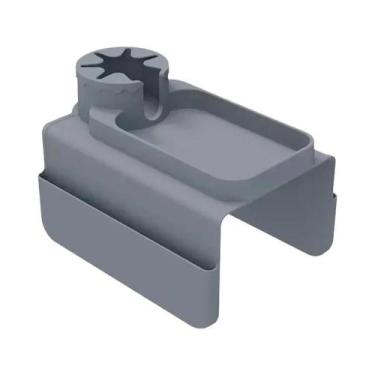 Imagem de Bandeja De Silicone Para Braço De Sofá Com Suporte Para Copo E Armazen