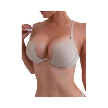 Imagem de Sutiã Sexy Push-Up Em Formato U, Multiuso, Invisível, Sem Costas, Com 
