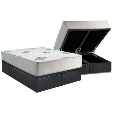 Imagem de Cama Box Baú Queen + Colchão Ortopédico Inovaflex Comfort
