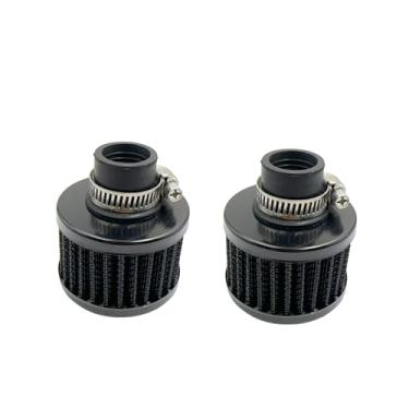 Imagem de 2 peças 18 mm filtro de entrada de ar frio tampa do cárter de ventilação filtro de respiração com braçadeira ajustável, filtro de ar para carro, respiro frio, acessório de limpeza de ventilação turbo