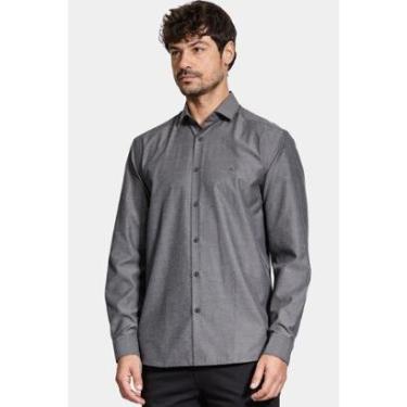 Imagem de Camisa Aramis Manga Longa Algodão Misto Chumbo-Masculino