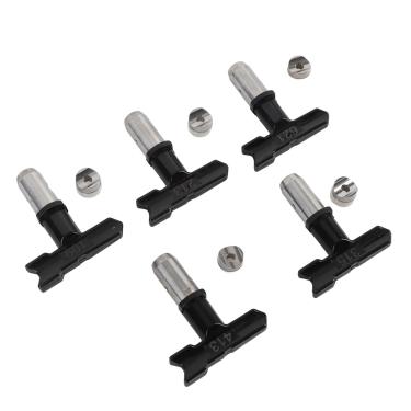 Imagem de Hyuduo Pontas de Pulverizador Mal Ventiladas, Bicos de Pistola de Pintura de Aço Inoxidável, 5 Modelos de Pulverização para Diversas Aplicações e Superfícies