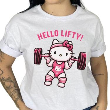 Imagem de Camiseta TShirt Feminino Hello Lifty Academia Treinos Básica Algodão -