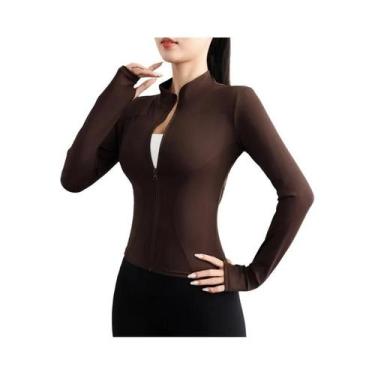 Imagem de Jaqueta De Yoga Feminina Slim Fit De Secagem Rápida E Alta Elasticidad