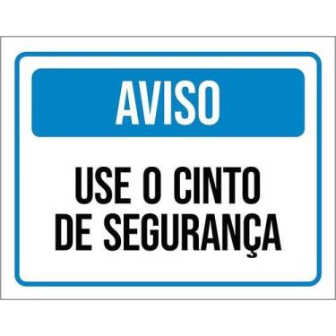 Imagem de Kit 10 Placa Acm Aviso Uso Cinto De Segurança 18X23 - Sinalizo