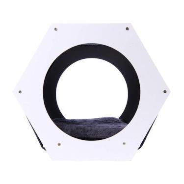 Imagem de Arranhador Baw & Miaw Hexágono Tapete Grafite para Gatos