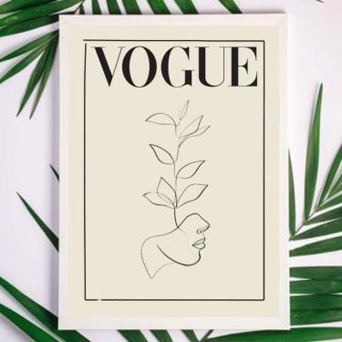 Imagem de Quadro Minimalista Fashion 45x34cm - Vidro - Moldura Branca