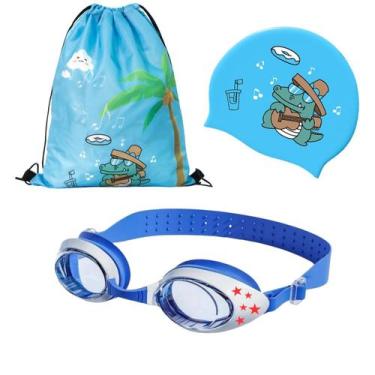 Imagem de Kit Hero Band Óculos Natação com Bolsa Touca Estojo Infantil Personage