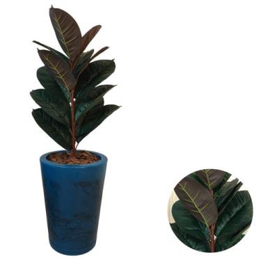 Imagem de Planta Artificial Ficus Lyrata Toque Real Com Vaso Polido - - Intcomer