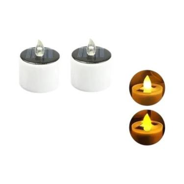 Imagem de Velas LED Solares Recarregáveis À Prova d'Água Para Decoração De Jardi