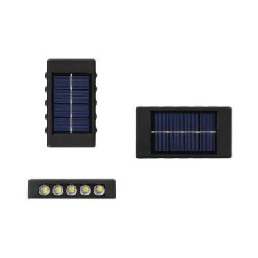 Imagem de Luminária Solar De Parede Externa À Prova d'Água Com 10, 8, 6 Ou 4 LED
