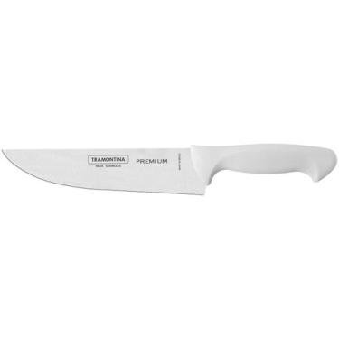Imagem de Faca Cozinha Tramontina Premium Inox Cabo Branco 7"