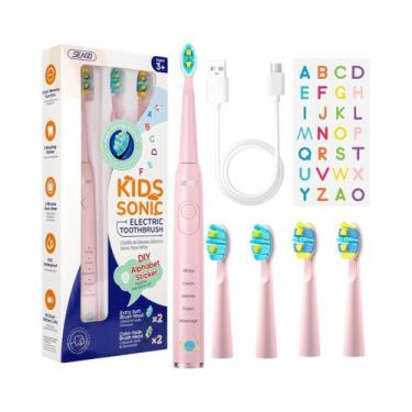 Imagem de Escova De Dentes Elétrica Infantil Seago 5 Modos Recarregável À Prova 