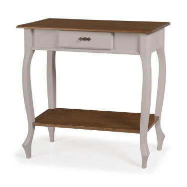 Imagem de Aparador para Sala Pés Luis XV com Gaveta e Prateleira 1010P Linz Móveis - Off White/Imbuia 