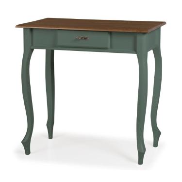 Imagem de Aparador para Sala com Pés Luis XV 1 Gaveta 1010 Linz Móveis - Verde Musgo/Imbuia Glazer