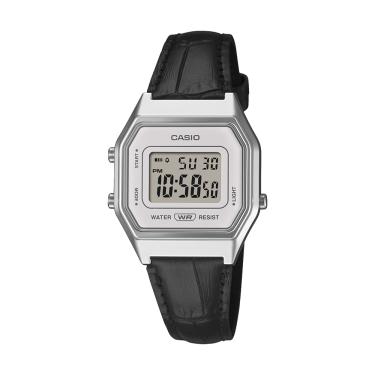 Imagem de Relógio CASIO feminino prateado couro digital LA680WEL-1DF