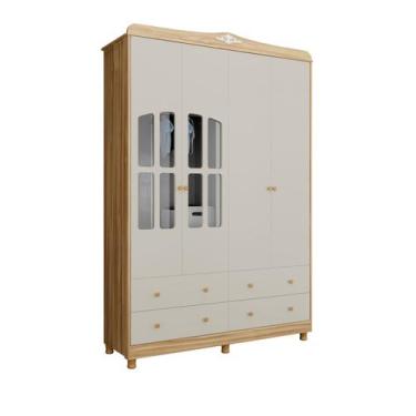 Imagem de Guarda Roupa Infantil Elo 04 portas Provençal 100% MDF - - Moveis Pero