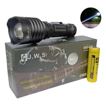 Imagem de Lanterna Tática Militar JWS LED V3 Ultra Potente Zoom Ajustável Foco R