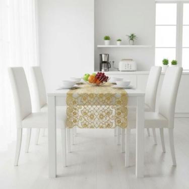 Imagem de Trilho De Mesa Metalizado Dourado Mod341 Rolo 0,50x20m Vinil PVC - Pla