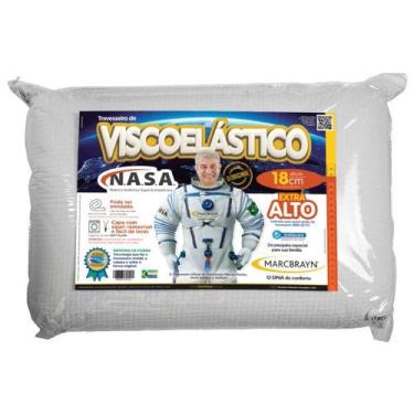 Imagem de Travesseiro Nasa Original 18cm Macio Viscoelástico Hipoalergênico Alto