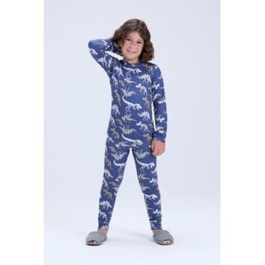Imagem de Conjunto Térmico de Inverno Infantil Masculino Dinossauro - Vida Coste