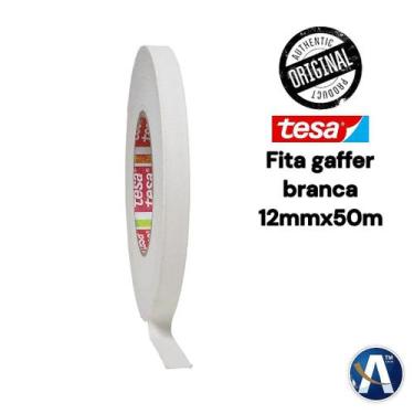 Imagem de Fita Tecido Gaffer Tape Tesa 12mm x 50m Branca - Fita Adesiva Premium 