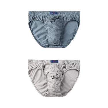 Imagem de Cuecas Boxer Masculinas plus Size De Algodão Estampadas (2 Peças) - Ab
