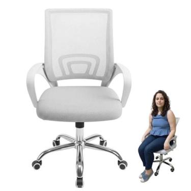Imagem de Cadeira Escritorio Ergonomica Ajustavel Assento Confortavel para Estud