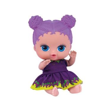 Imagem de Brinquedo Boneca Coleção Frutinhas Uva com Cheirinho de Frutas 19cm Pl