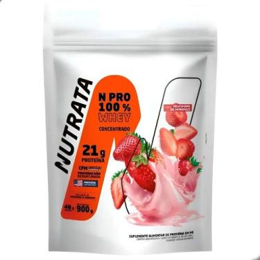 Imagem de Whey Protein N Pro 100% Concentrado Refil 900g Nutrata, Milkshake de M