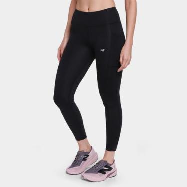 Imagem de Calça Legging New Balance Sport Pocket High Rise 27 Feminina, Preto, P